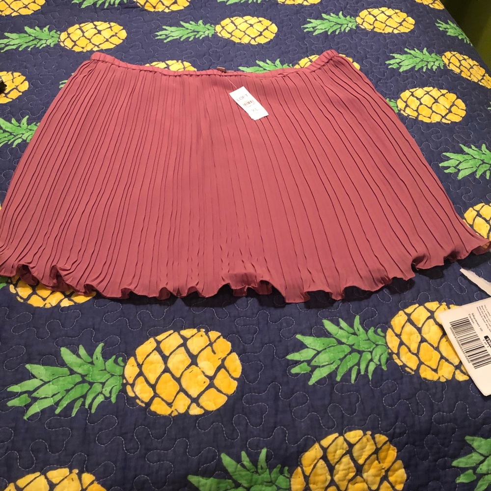 NWT Loft blush pleated skirt XL